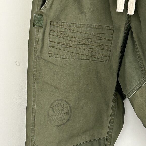 Free City Pants Size XS Olive Green Jogger Patchwork Zipper Cotton - Picture 6 of 13